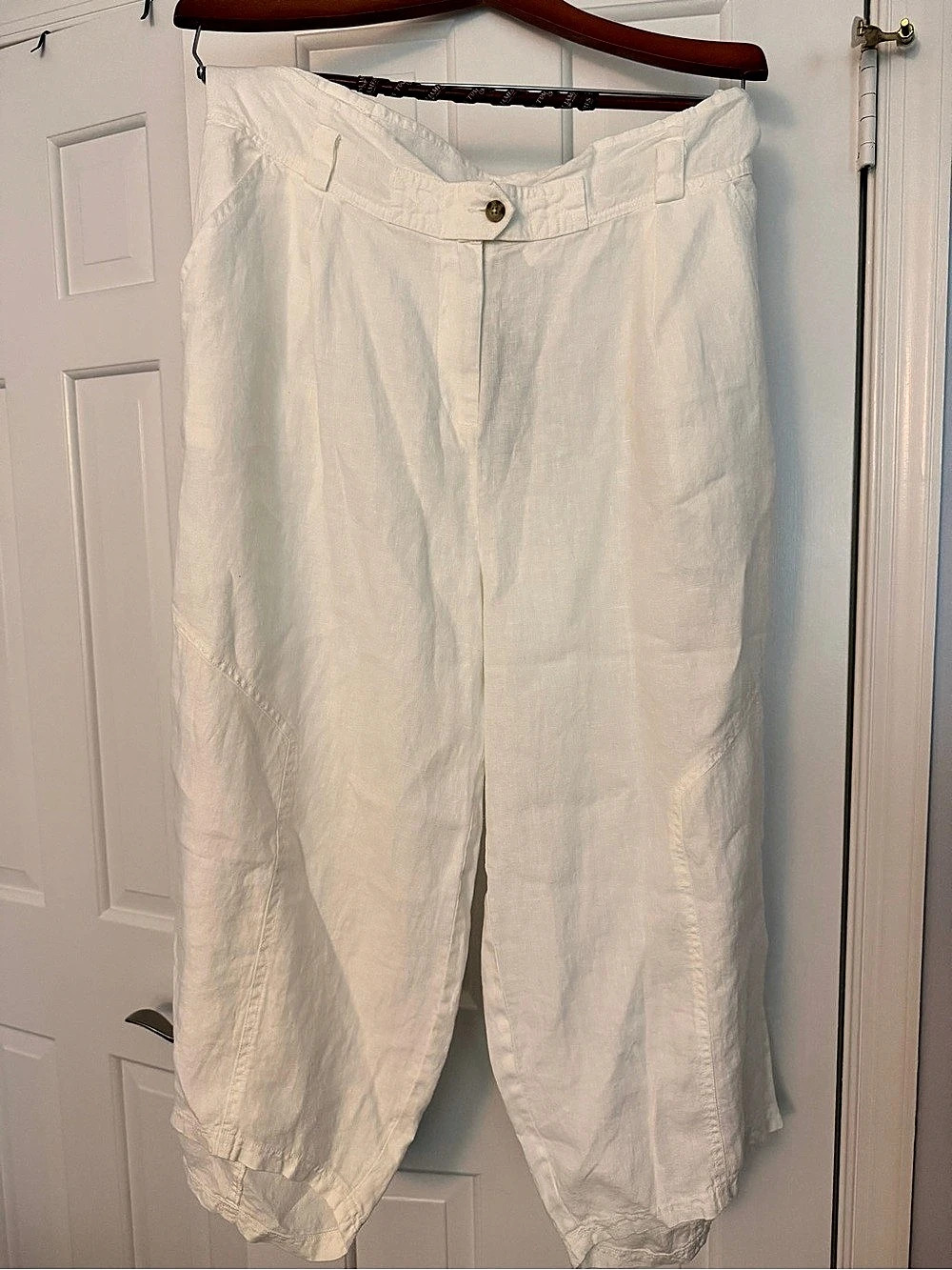 Poetry 100% Linen Ankle Pants US 14 NWT